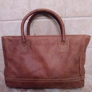 Myra White Stitched Leather Handbag *FINAL PRICE*